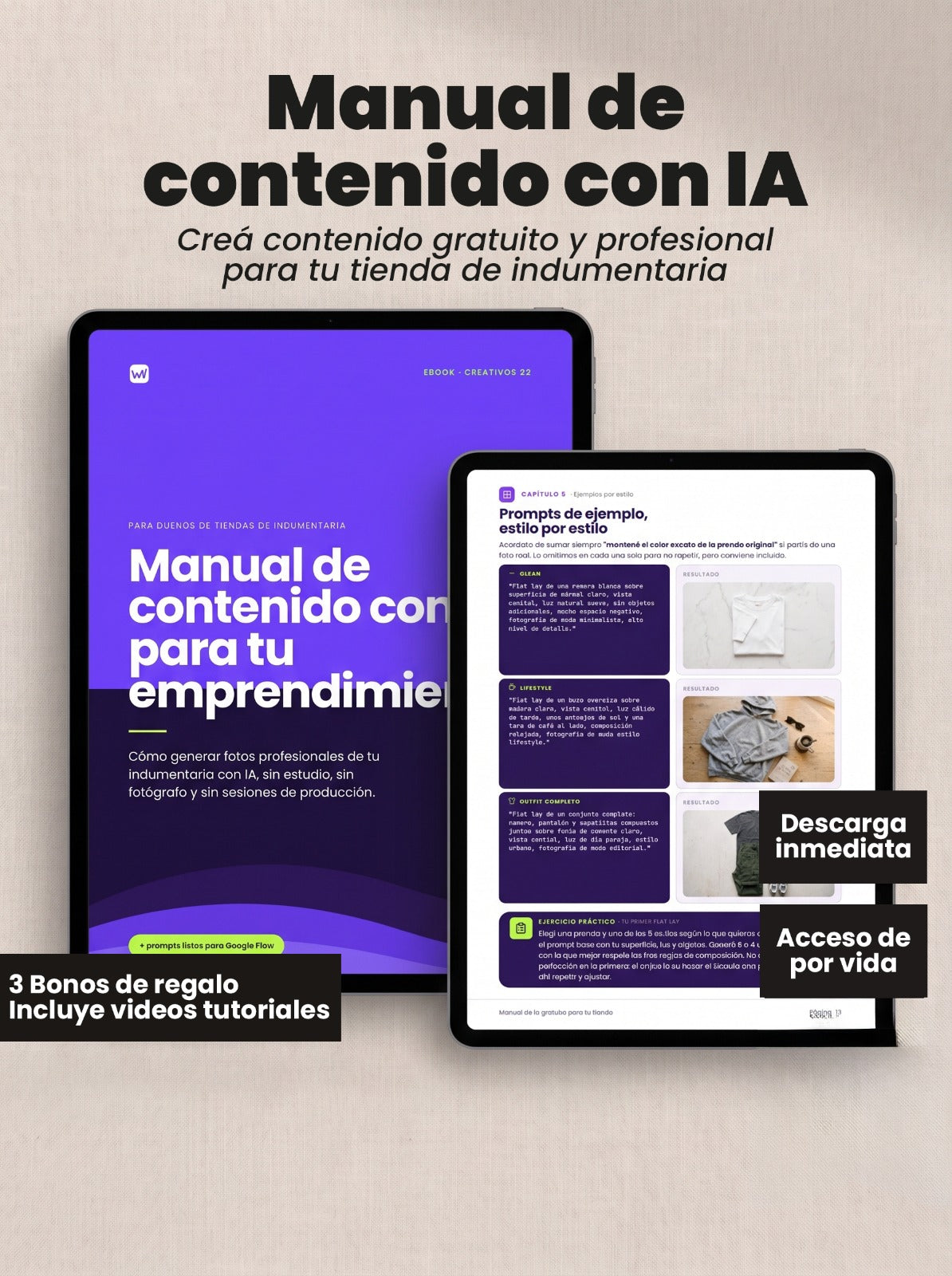 MANUAL DE CONTENIDO CON IA + 3 BONOS DE REGALO 🎁
